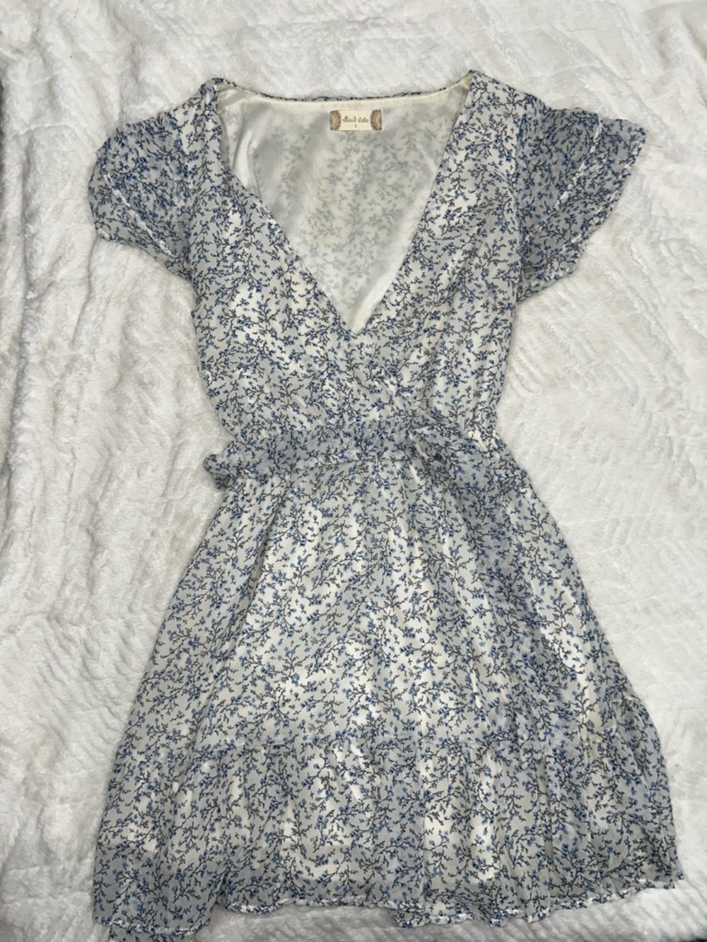 Alter’d state Light Blue Floral Wrap Dress